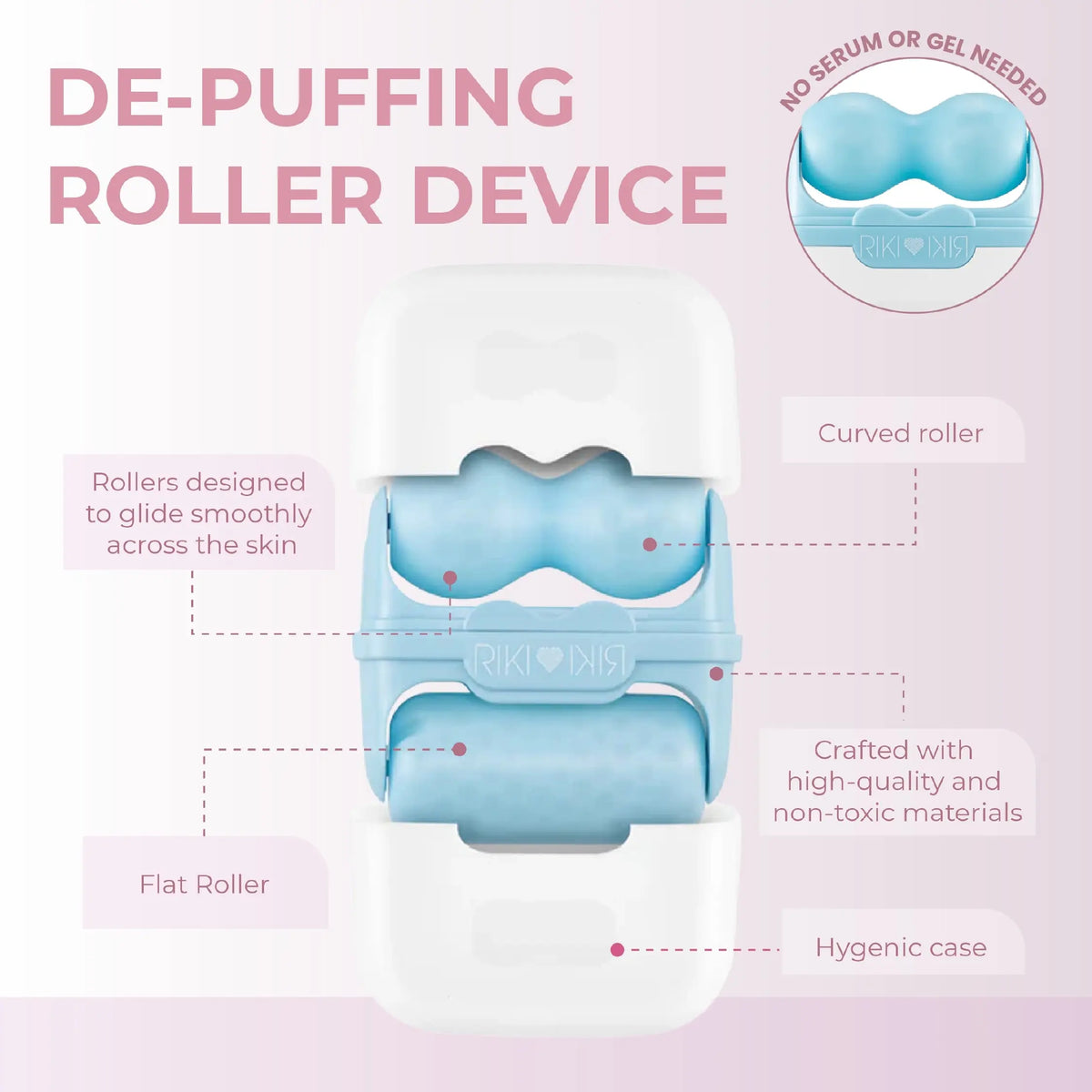 RIKI Ice Roller Cooling Facial Massage Tool RIKI LOVES RIKI