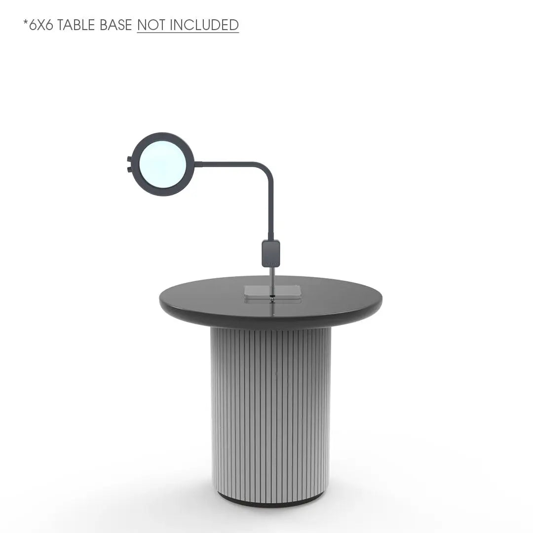 GLAMCOR SATURN magnifying LED lamp with flicker-free, heat-free HD lighting, ideal for professional estheticians and eyelash artists.