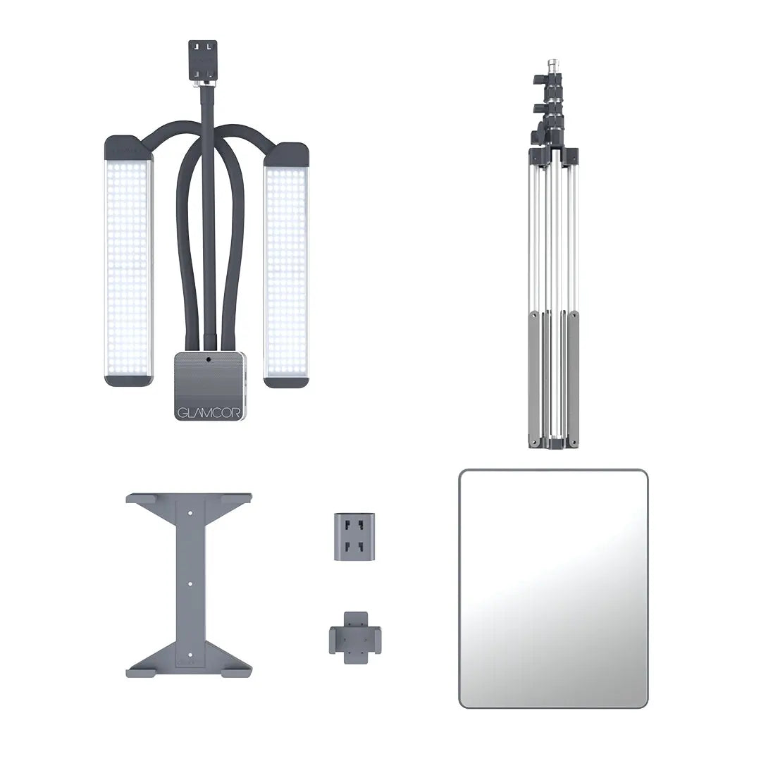 Glamcor Multimedia X Floor Light Kit Bundle with Stand