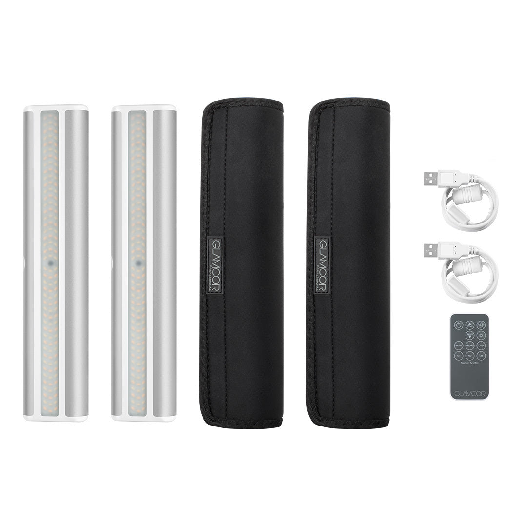 Glamcor Cosmic Twins Lights: content creation essentials with control and charger