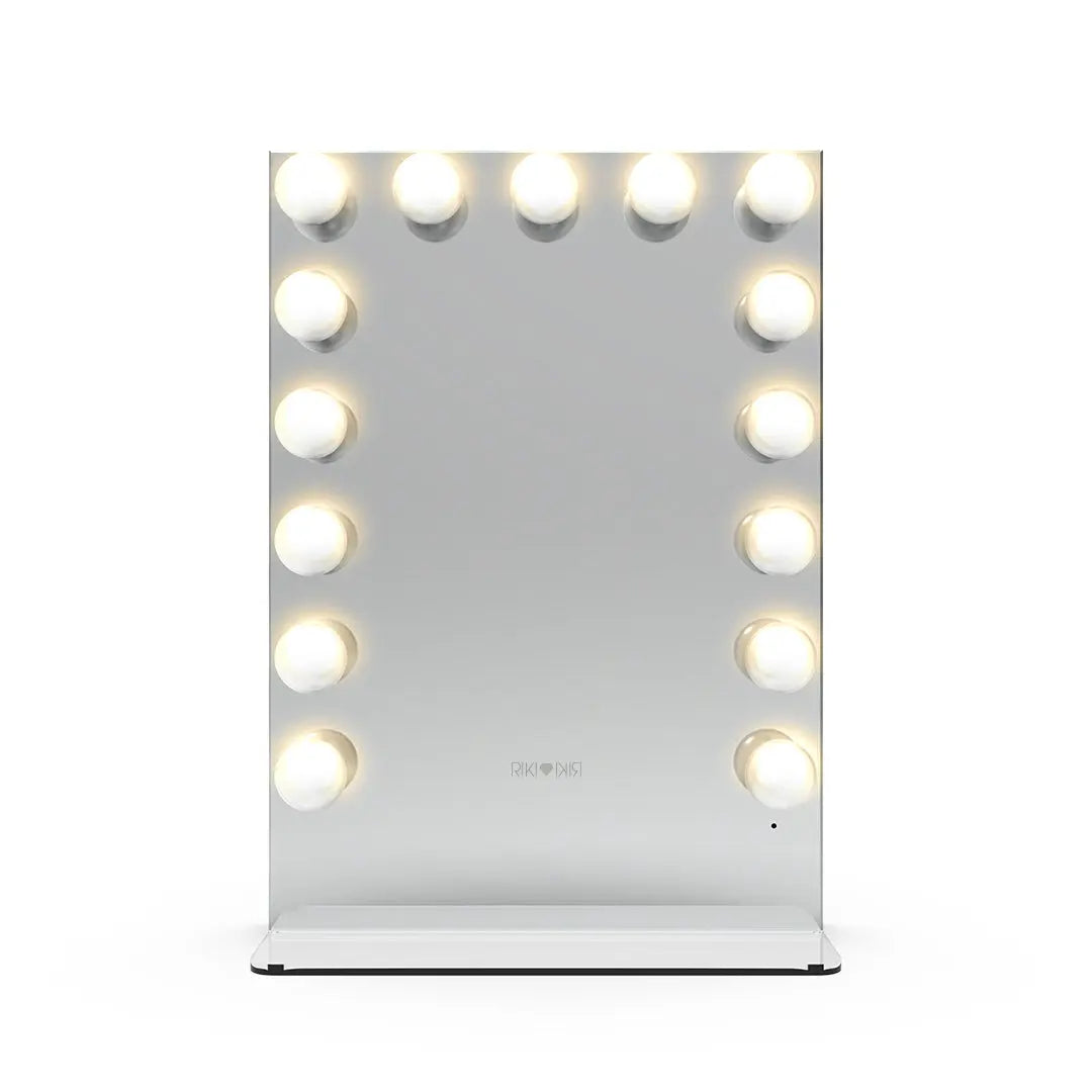 Riki Hollywood Mirror showcasing embedded HD lighting technology.