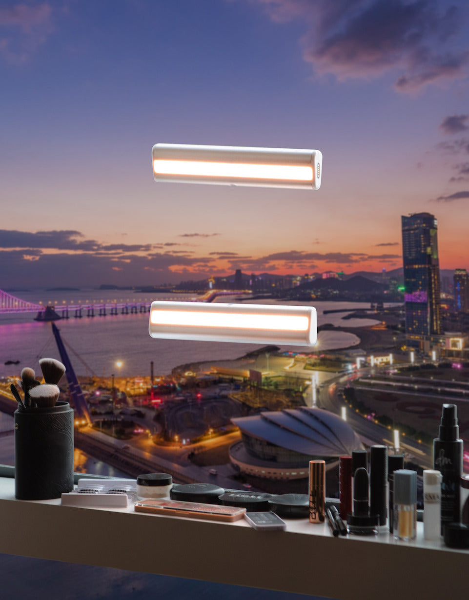 Mirror Light Bar Fixture with Dual Color LED Light - Cosmic Twins, essential for content creation.