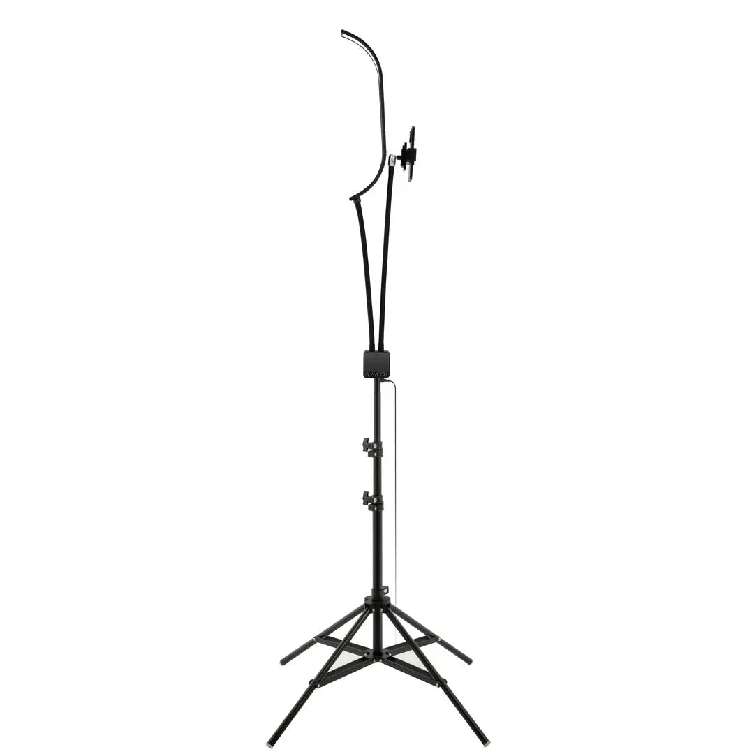 Revitalize your workspace with GLAMCOR Horizon - the ultimate lighting solution for beauty professionals and artists, featuring curved lighting for optimal illumination.