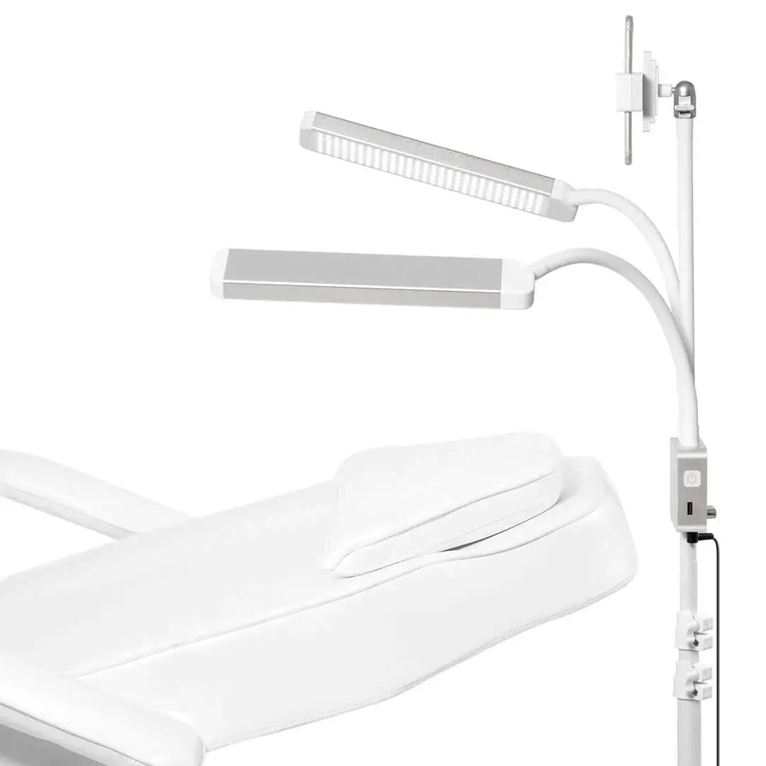 Portable lighting solution: white GLAMCOR MULTIMEDIA X, designed for easy setup and transport for on-the-go content creation