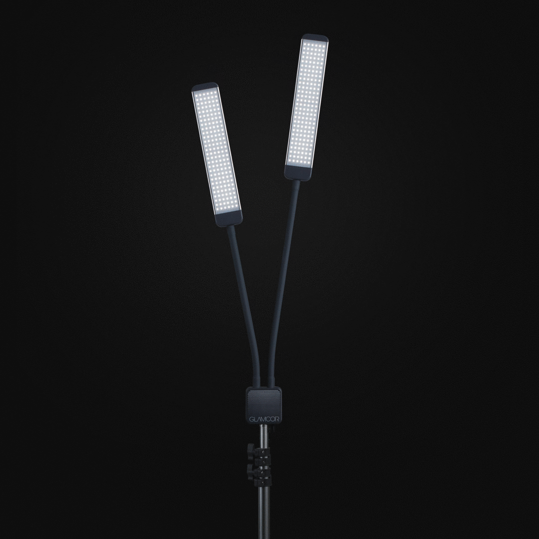 Glamcor Sparkle Revolution X, LED lamp for a glittering workspace.