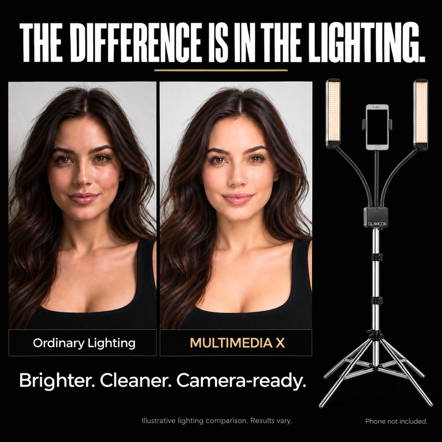 Multimedia X — The difference is in the lighting — ordinary lighting vs. Multimedia X