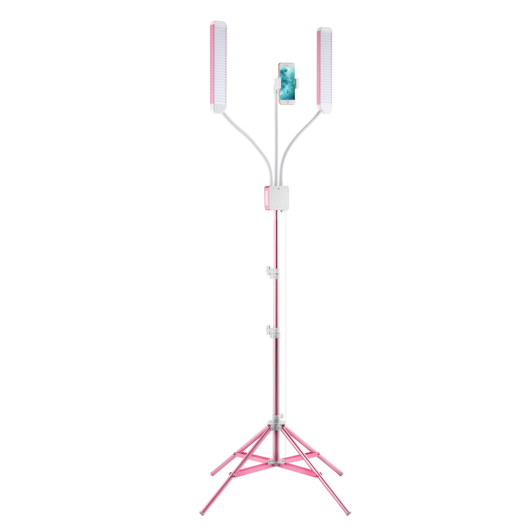 GLAMCOR MULTIMEDIA X for estheticians in hot pink, providing precise and professional lighting for beauty applications
