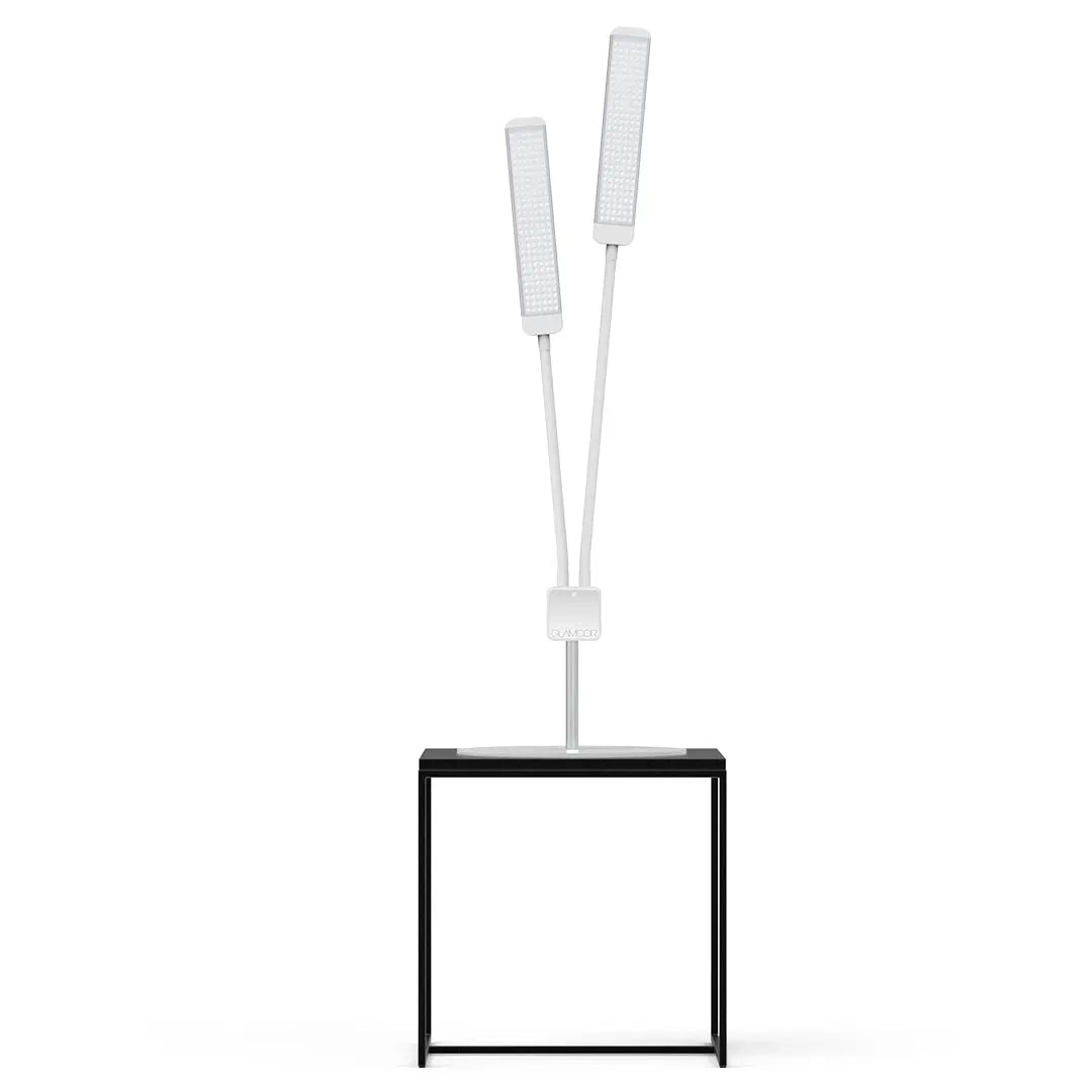 REVOLUTION X - GLAMCOR LIGHTS WHITE/SILVER / ROUND TABLE BASE GLAMCOR