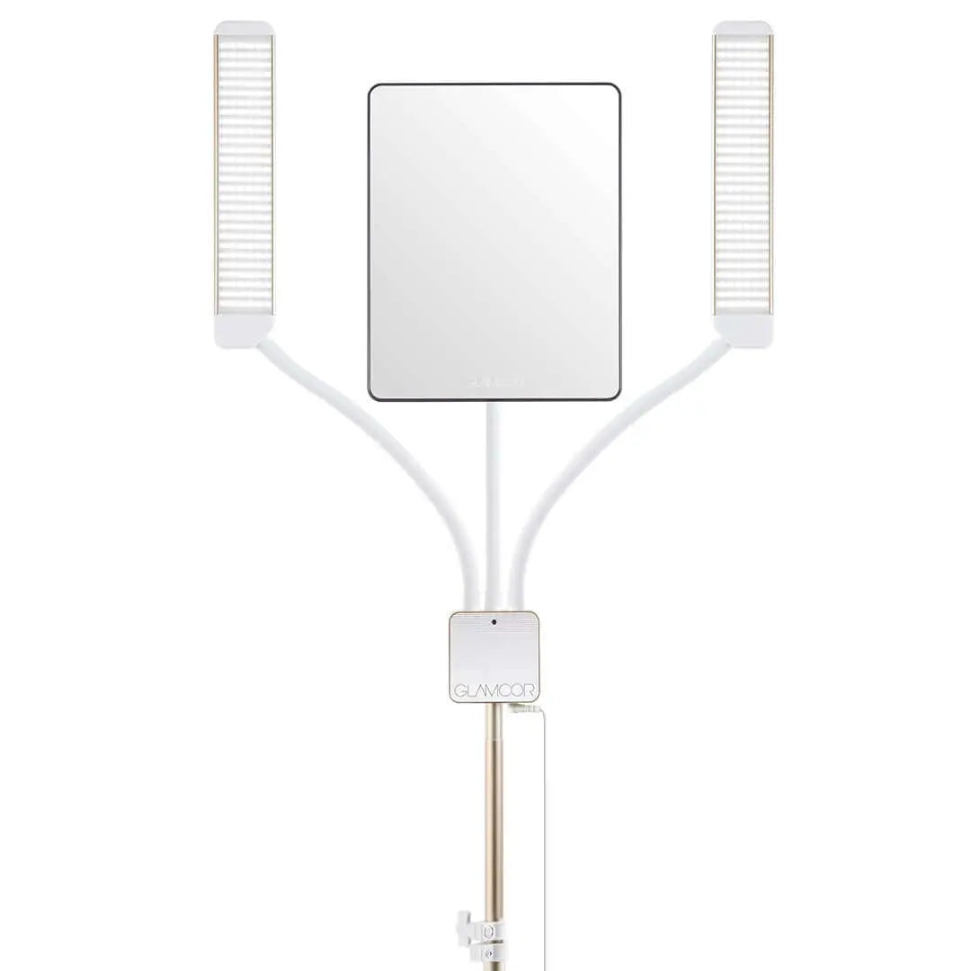 Glamcor MMX Content Creation SparkleWhite Gold Front: Sparkling white and gold-themed front component adaptable to tablet