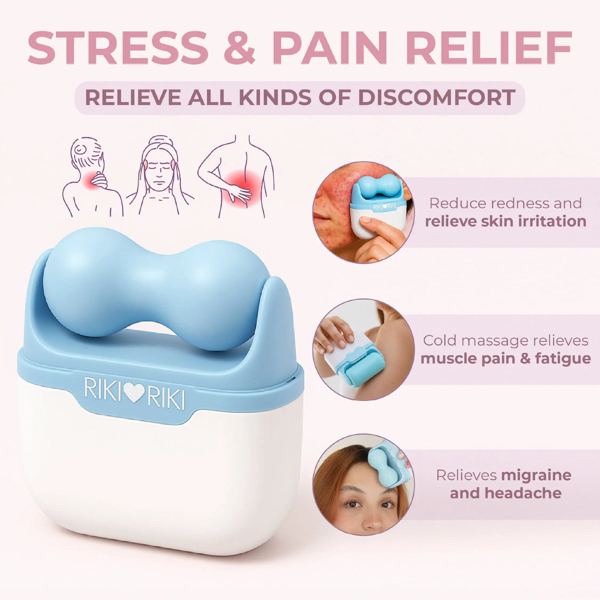 RIKI Ice Roller Cooling Facial Massage Tool RIKI LOVES RIKI