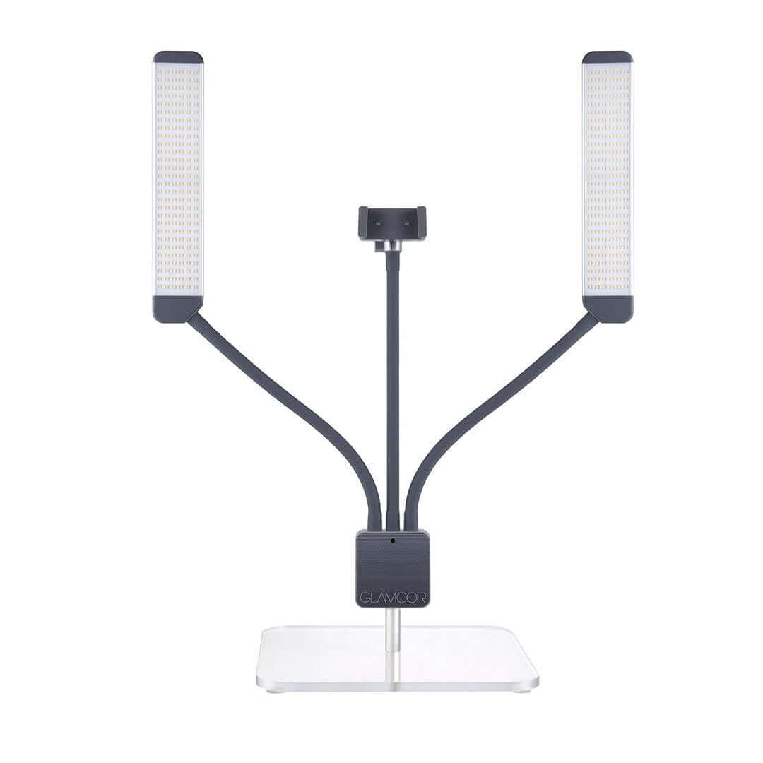 GLAMCOR Square Acrylic Table Base - Large preventing tipping, perfect for busy environments.
