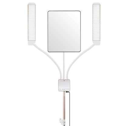 Glamcor Multimedia X Content Creation Kit White Gold with Tablet: High-end white and gold-themed content creation setup with tablet compatibility.
