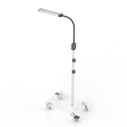 Glamcor REVEAL Floor Light Kit with a mobile rolling base, ideal for on-the-go beauty services