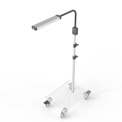Glamcor REVEAL Floor Light Kit with rolling base, offering mobility and stability for beauty professionals.