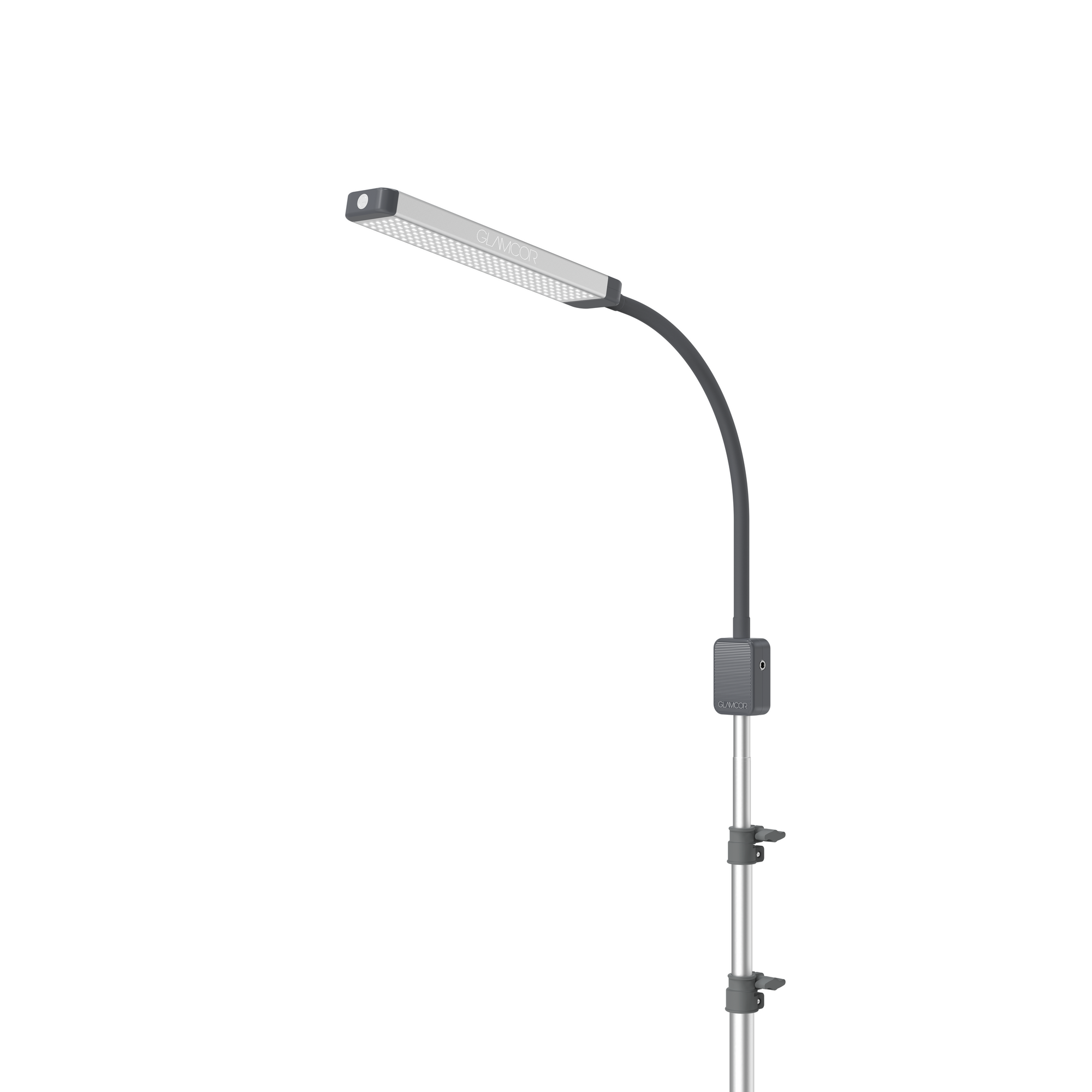 REVEAL Floor Light Kit equipped with a fully flexible arm for optimal lighting angles in your workspace.