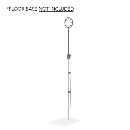 GLAMCOR SATURN magnifying lamp with flat base, featuring flexible positioning and HD LED lighting for estheticians and skincare professionals.