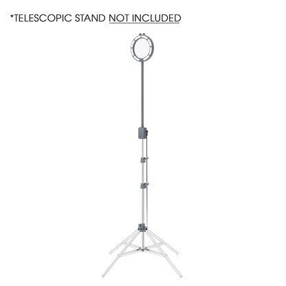GLAMCOR SATURN magnifying lamp with telescopic base, ideal for detailed professional work with adjustable lighting and magnification