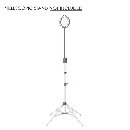 GLAMCOR SATURN magnifying lamp with telescopic base, ideal for detailed professional work with adjustable lighting and magnification