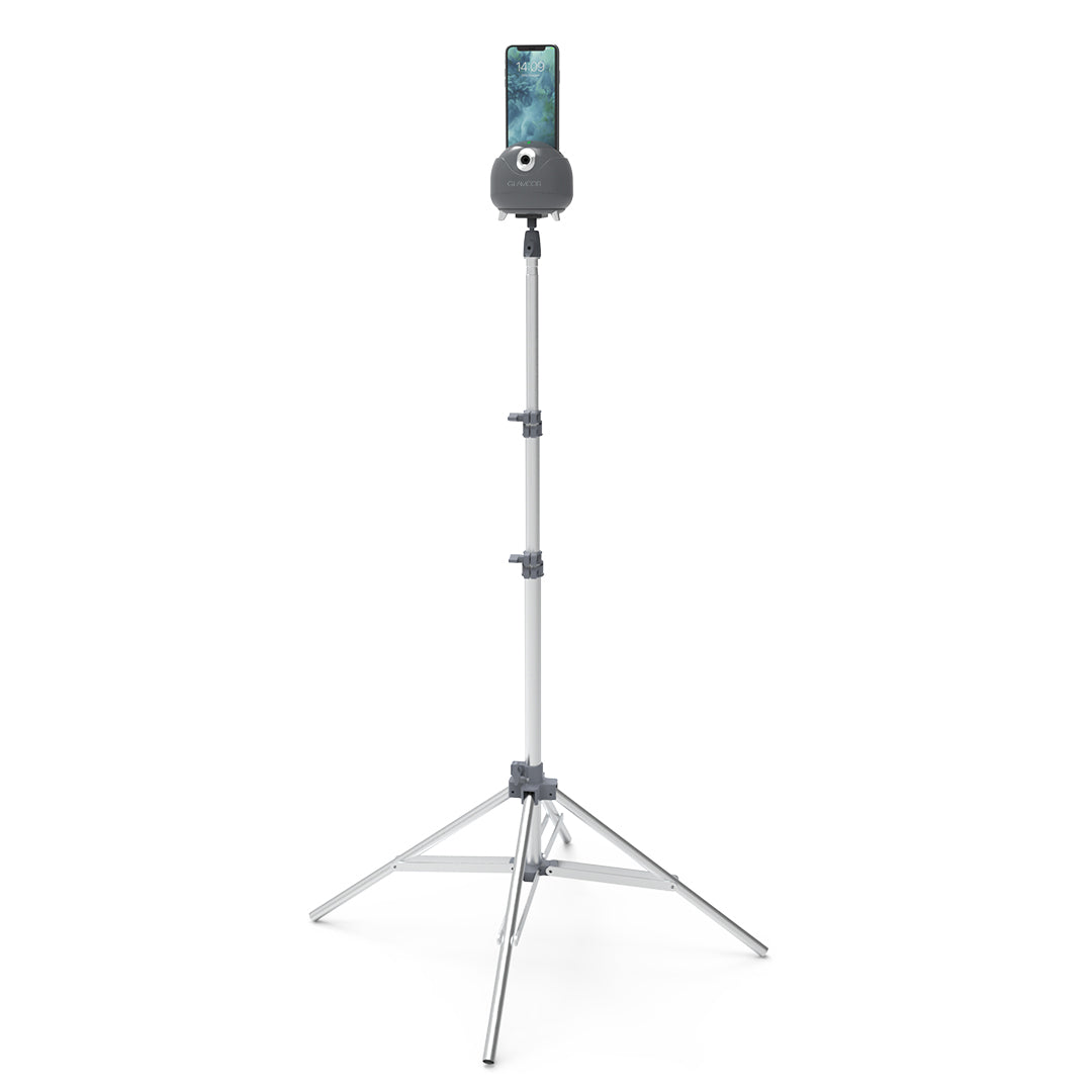 GLAMCOR Telescopic Stand supporting PARIS LIGHTS PLUS with sleek professional look