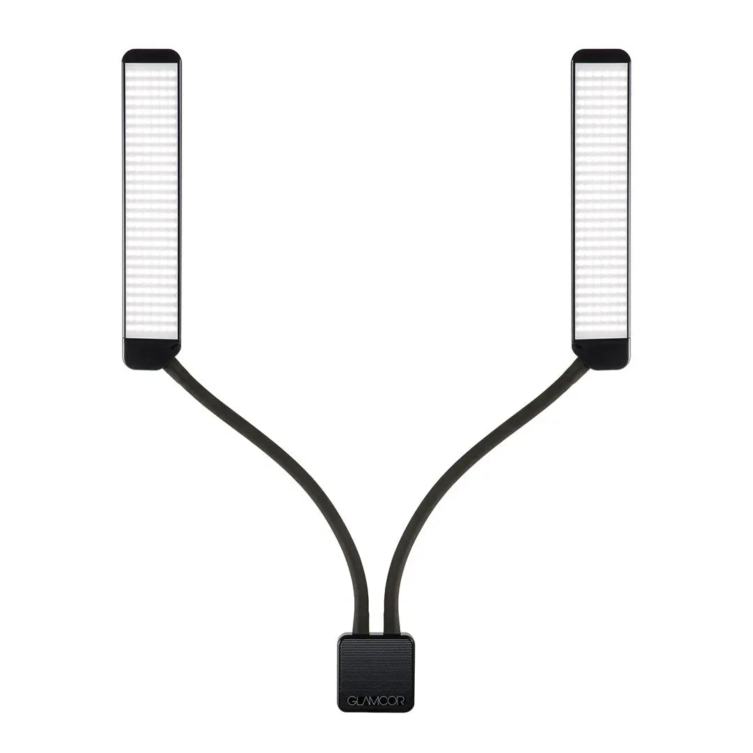 Black ELITE X portable LED beauty light, black finish, lamp head