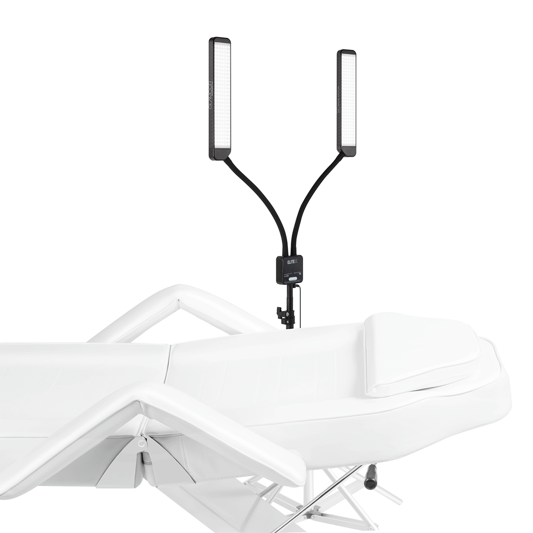 ELITE X LED beauty light with flexible arms, bending arm, flexible arm, light detail