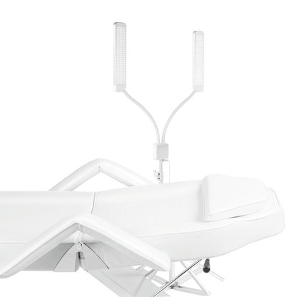 White ELITE X portable LED beauty light, lash treatment setup, light detail