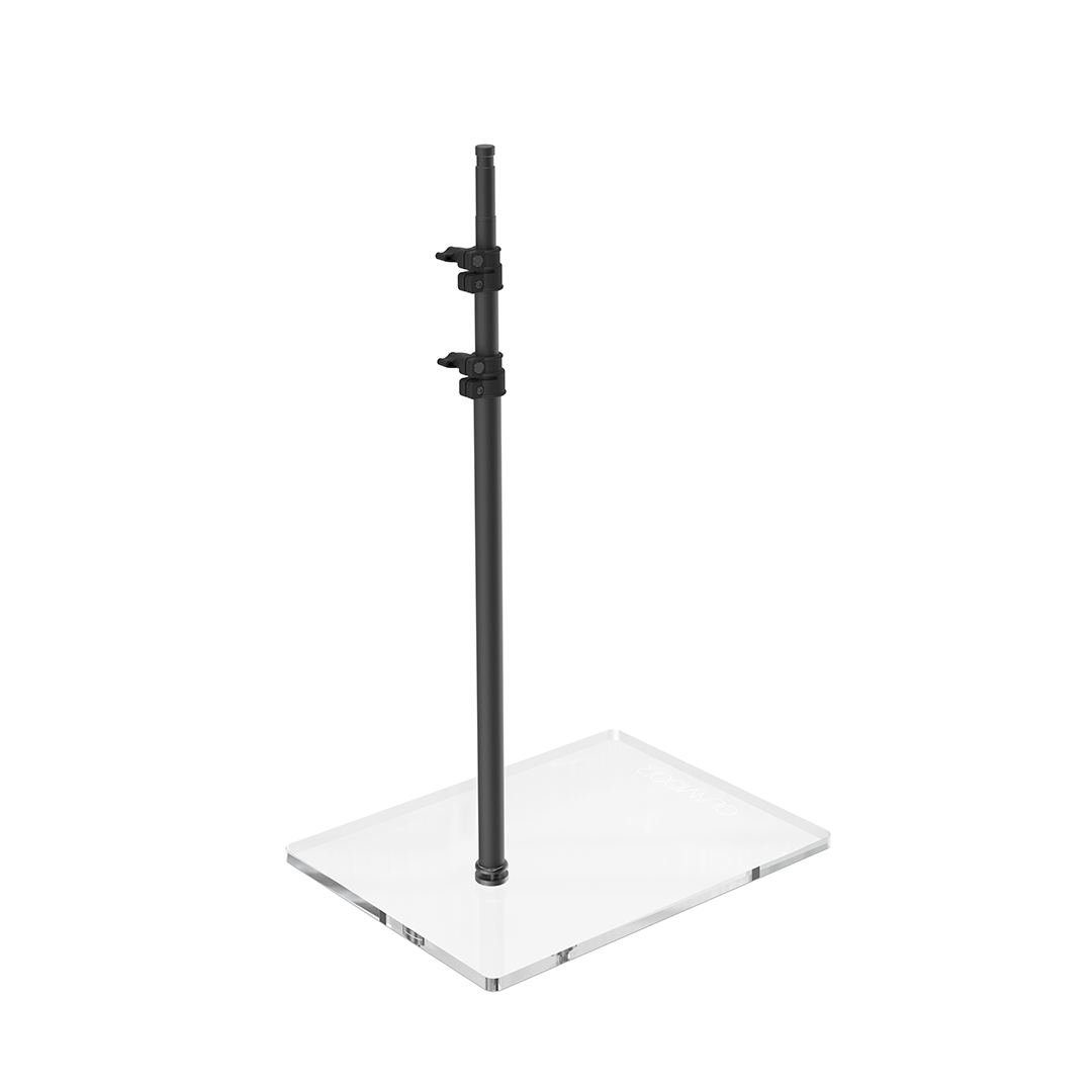 GLAMCOR Universal Flat Base in black, ideal for studios and salons where mobility is required, offering a space-saving and stable solution