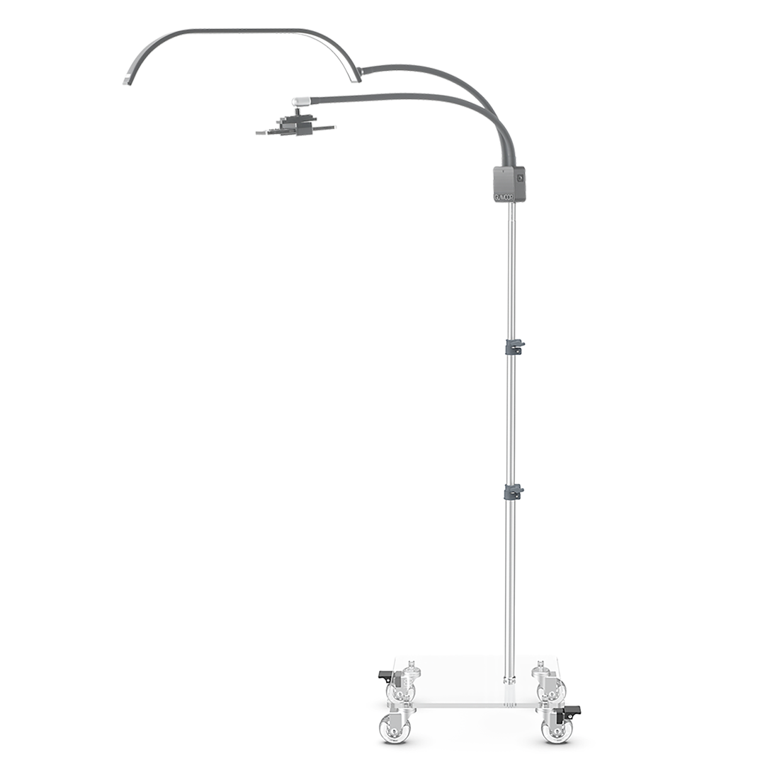 Elevate your salon with GLAMCOR Horizon - the perfect lighting accessory for lash technicians and estheticians, featuring curved lighting for enhanced precision.