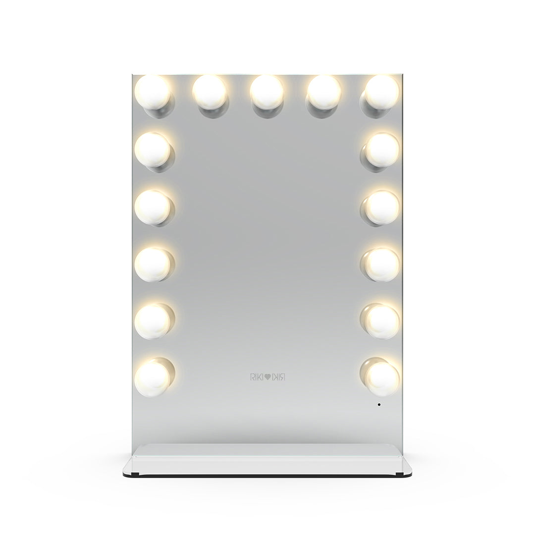 Riki Hollywood Mirror showcasing embedded HD lighting technology.
