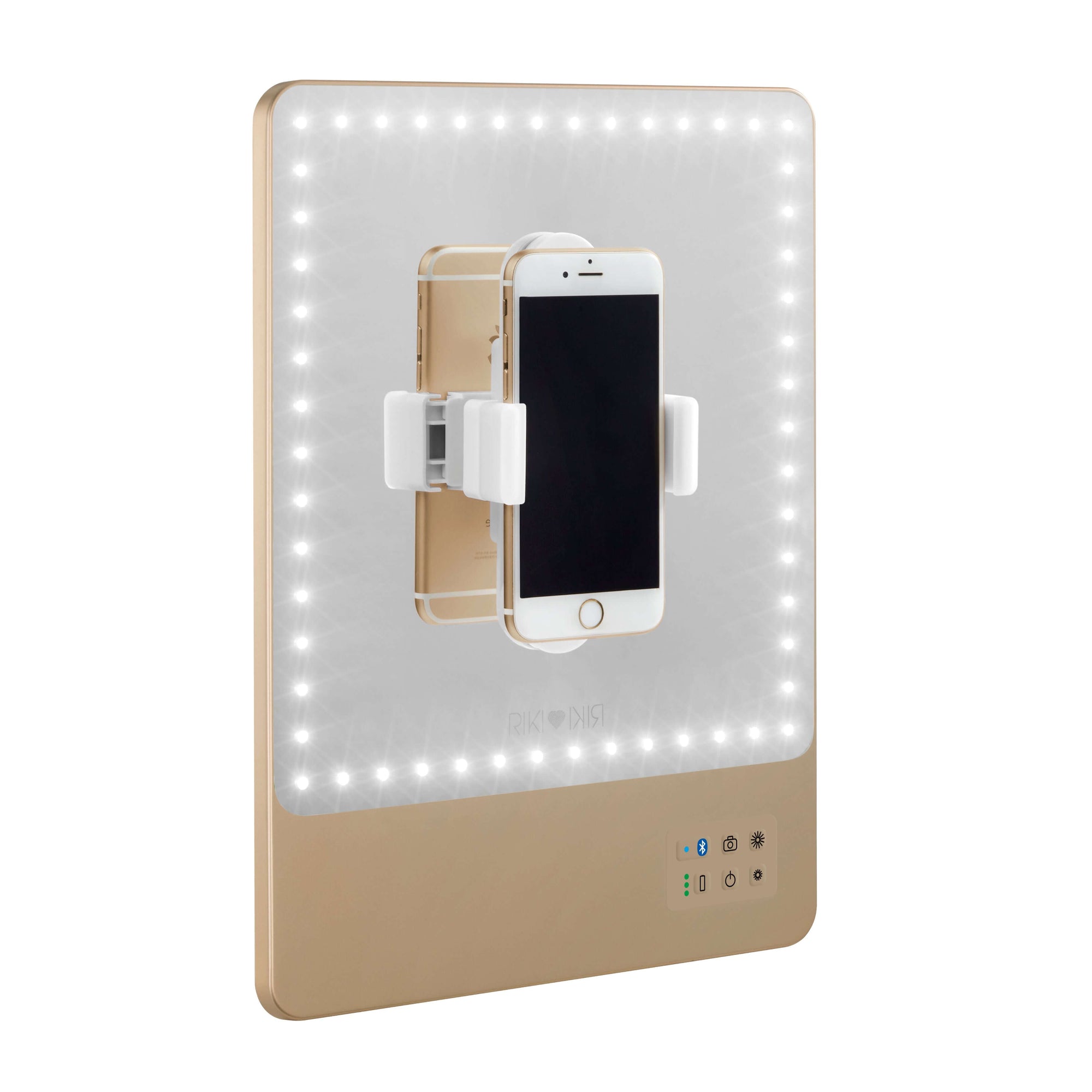 Portable RIKI Skinny mirror with adjustable LED light