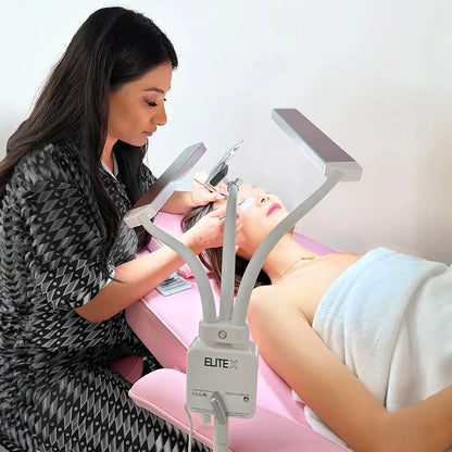Elite X with Media Mount in a lash studio for perfect lighting setup.