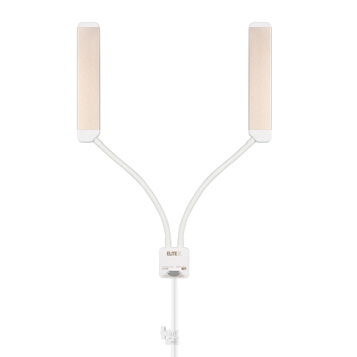 White Gold ELITE X portable LED beauty light, white gold finish