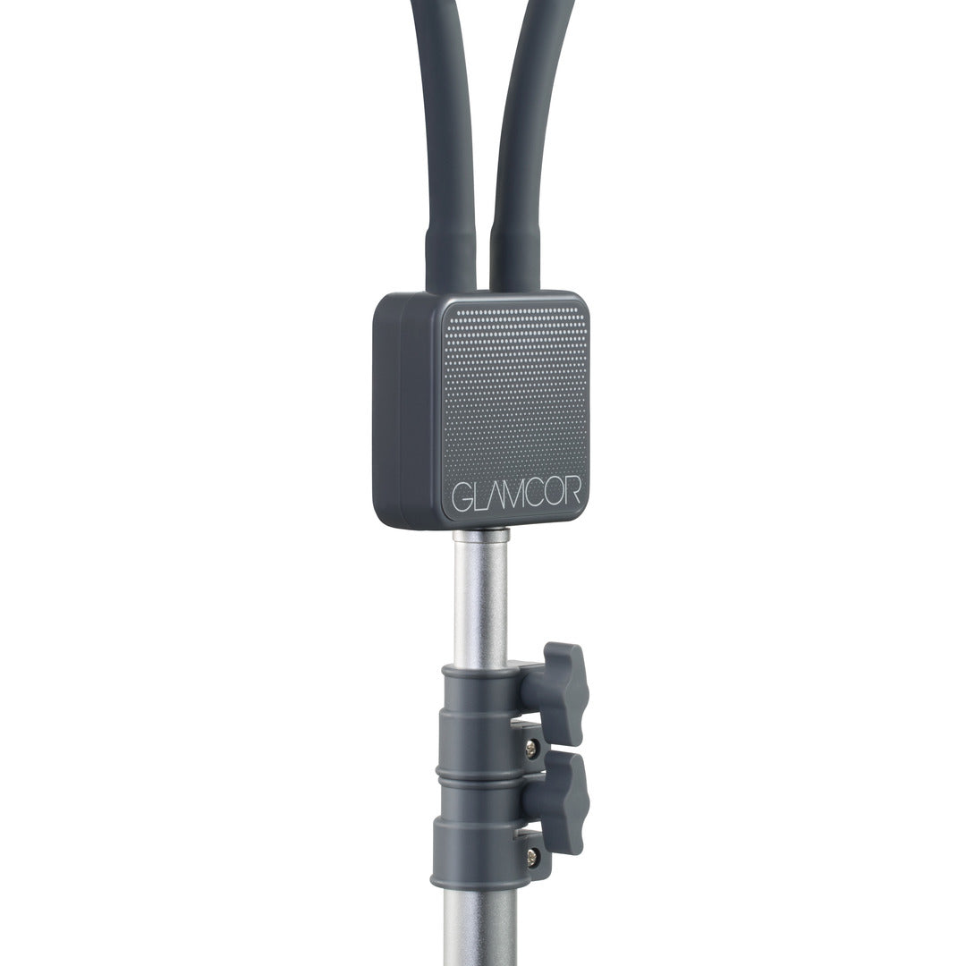 Glamcor Elite X Floor Light Kit featuring a durable tripod stand for stability.