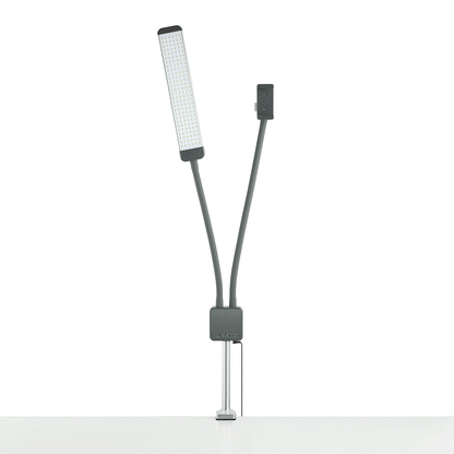 CAPTURE bending LED light with phone holder, lamp head, bending arm, phone holder