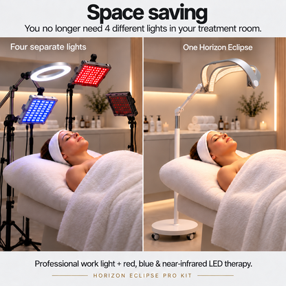 Space saving: one GLAMCOR HORIZON Eclipse replaces four separate treatment room lights