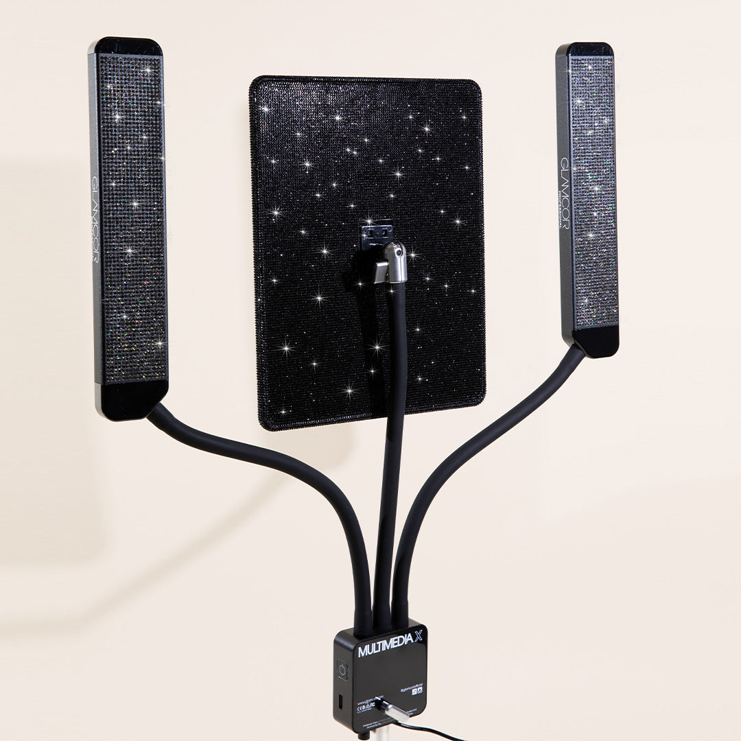 Turn your MULTIMEDIA X into a studio with the Mirror Accessory in black sparkle color