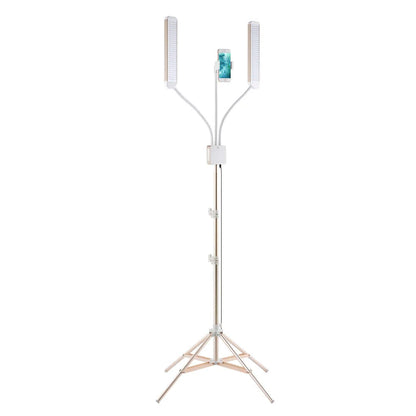 GLAMCOR MULTIMEDIA X Pro Kit tailored for lash artists in white gold, ensuring clear visibility and perfect work, the go-to choice for professionals in need of the best esthetician light.
