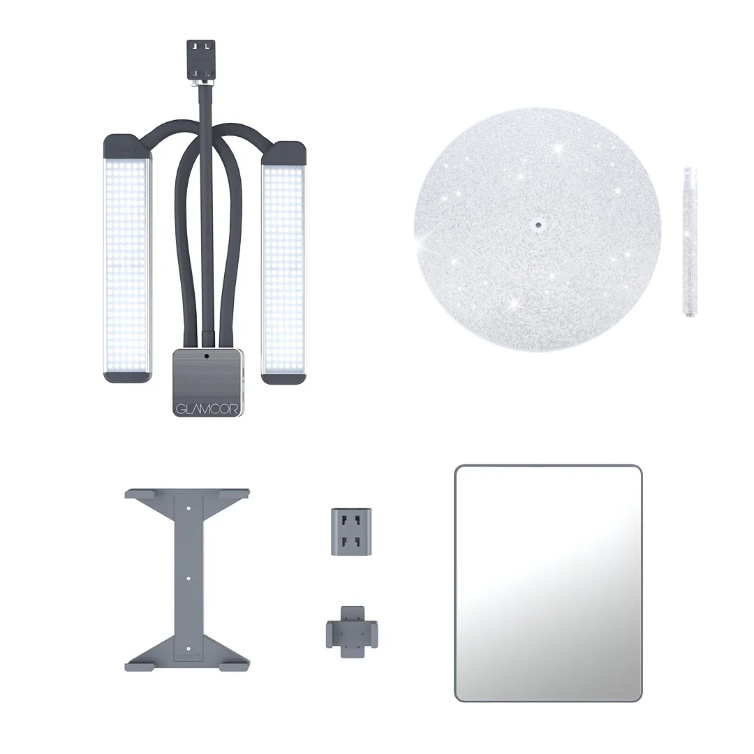 GLAMCOR MULTIMEDIA X Table Kit with Sparkle Base – Add a touch of elegance and sophistication to your setup with this stylish and functional base