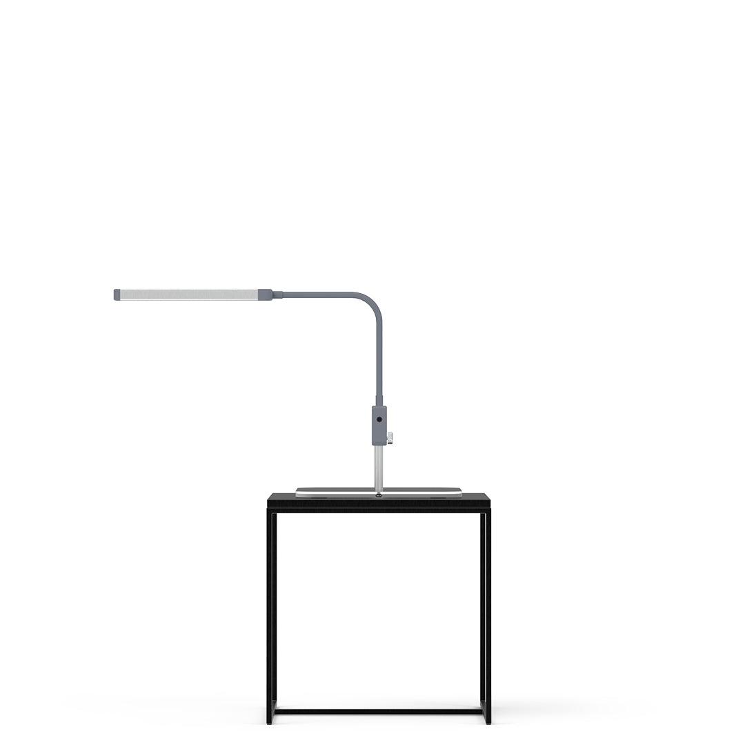 Modern and elegant design of the GLAMCOR REVEAL Table Top Light Kit for any workspace.