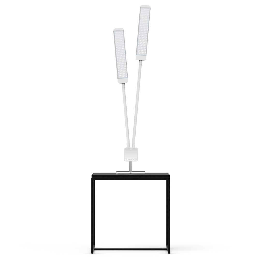 Ideal for various beauty services, the GLAMCOR REVOLUTION X Table Top Light Kit offers optimal lighting.