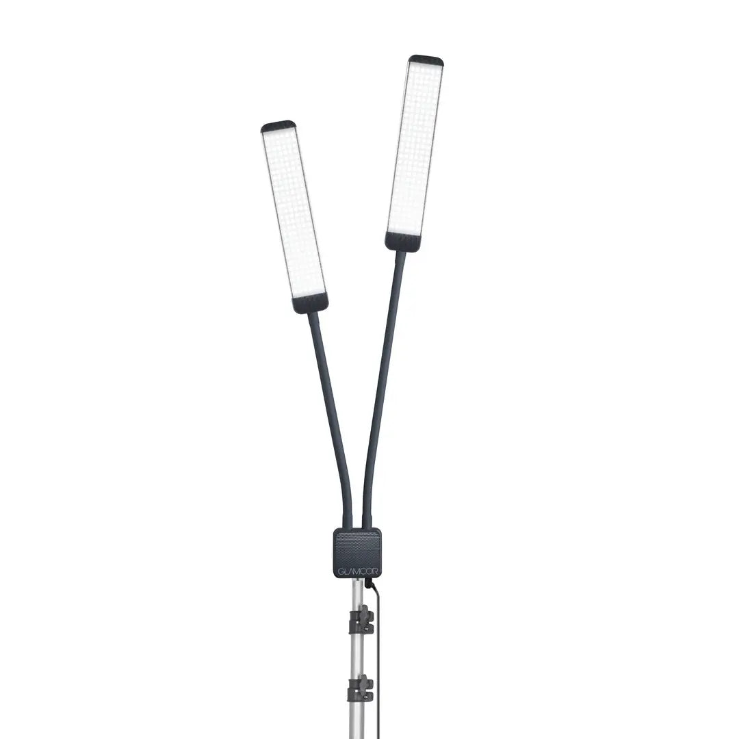 Grey Silver REVOLUTION X Pro Kit professional LED beauty light, grey silver finish, light detail, light set