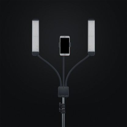 Universal phone clip included with the GLAMCOR SPARKLE MULTIMEDIA X for content creation.