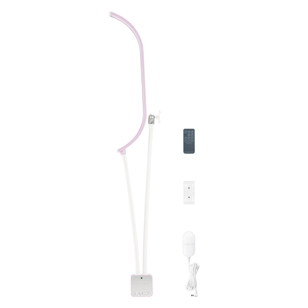 HORIZON Pro Kit by Glamcor in a limited pink edition, featuring an LED curved light for professional estheticians