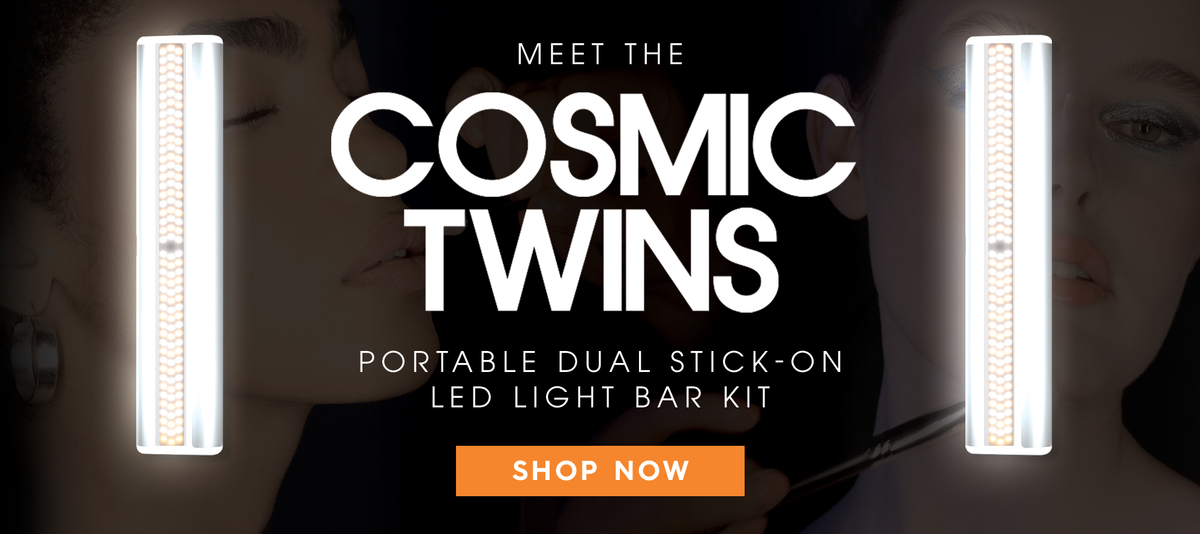 COSMIC TWINS Stick On Makeup LED Light Bars Portable Bright