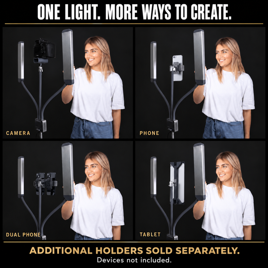 Multimedia X — Mount a camera, phone, dual phones or a tablet
