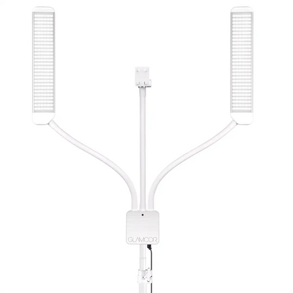 Multimedia X Content Creation White: Clean and vibrant white-themed content creation setup.