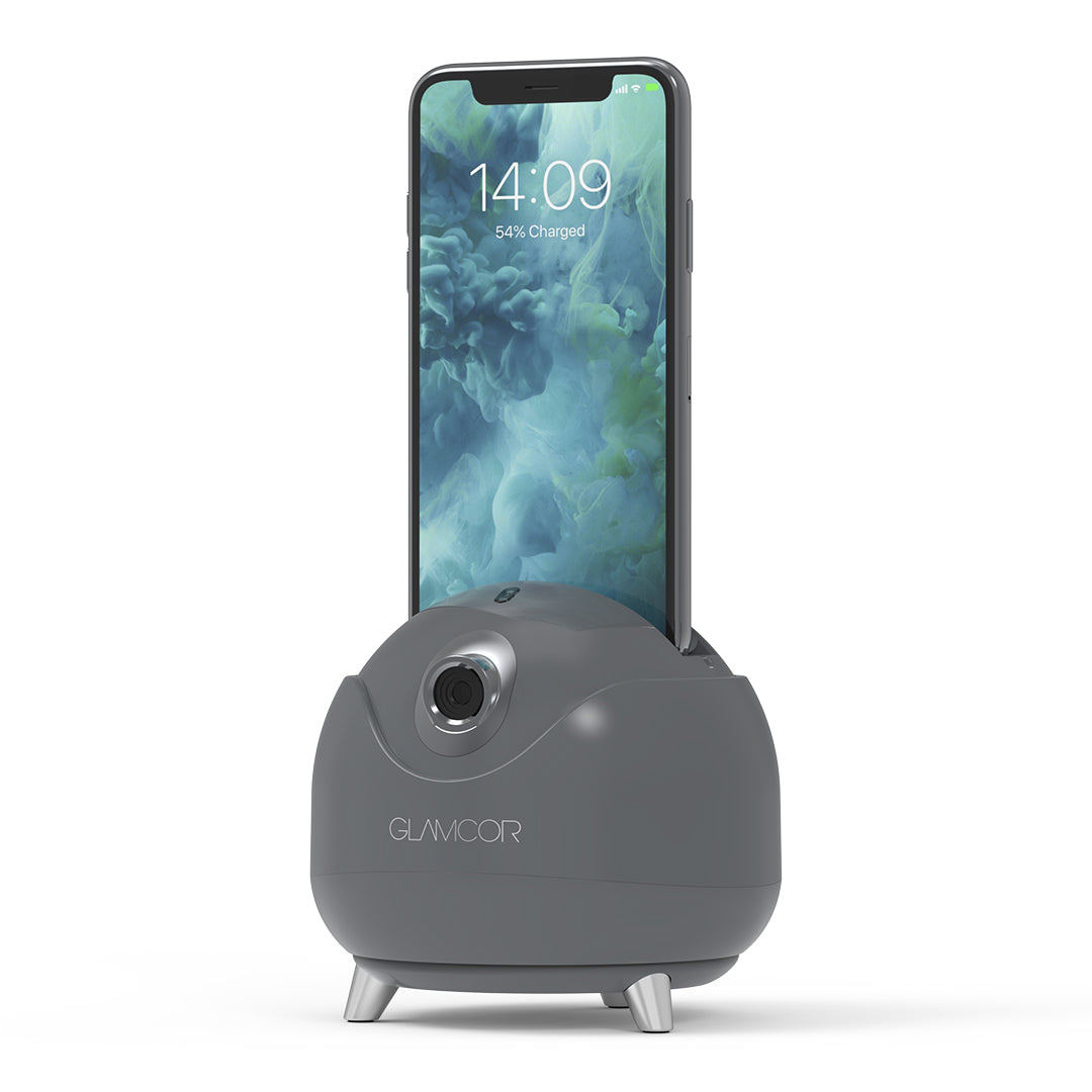 Glamcor Star Tracker: Sleek grey finish for a modern and stylish aesthetic in your workspace, featuring advanced dual-axis gimbal technology for stable tracking