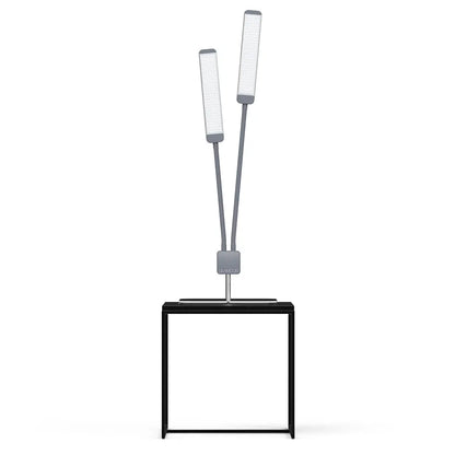 REVOLUTION X - GLAMCOR LIGHTS GREY/SILVER / SQUARE TABLE BASE (12" x 12") GLAMCOR