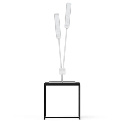 REVOLUTION X - GLAMCOR LIGHTS WHITE/SILVER / SQUARE TABLE BASE (12" x 12") GLAMCOR