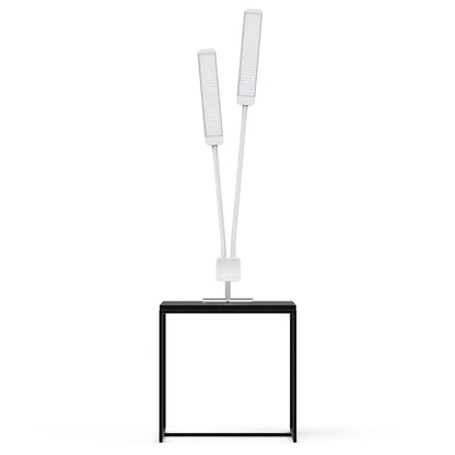 REVOLUTION X - GLAMCOR LIGHTS WHITE/SILVER / SQUARE TABLE BASE (6" x 6") GLAMCOR